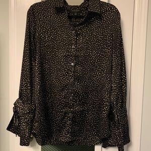 Banana Republic Black Polka Dot Blouse